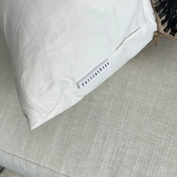 Pottery Barn Tan and Black Holiday Pillow - Picture 4 of 6